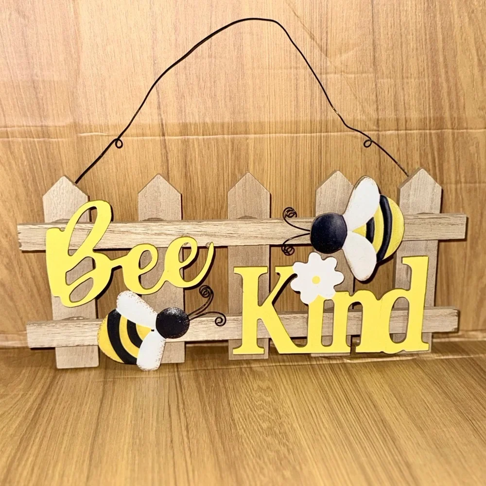Bee Kind Fence Wall Decor - New